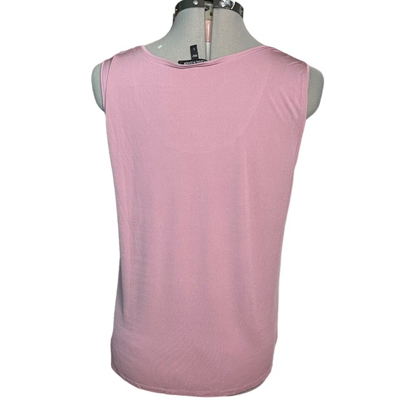 Eileen Fisher 100% Silk Sleeveless Tank Top Shirt Crew Neck Lilac Purple Large - Picture 8 of 9